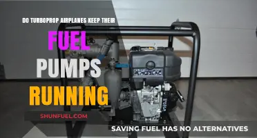 Do Turboprop Airplanes Keep Fuel Pumps Running During Flight?