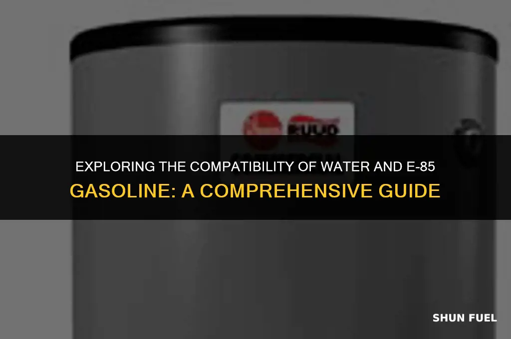 do water and e-85 gasoline mix