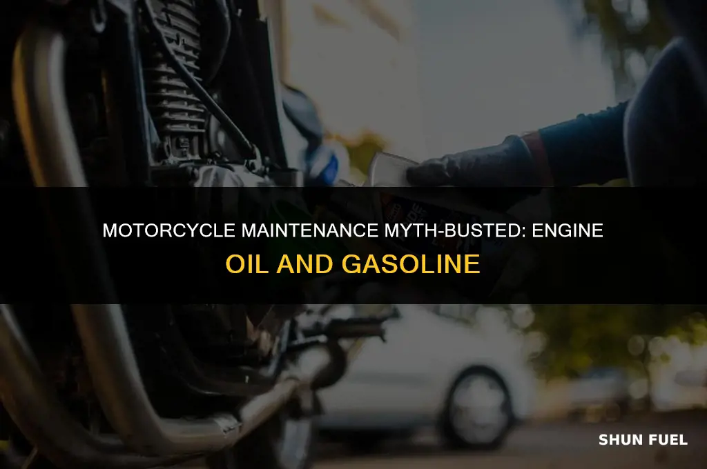 do you add engine oil with gasoline in a motorcycle