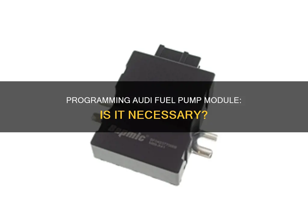do you have to program audi fuel pump module