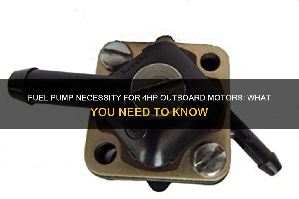 do you need a fuel pump with a 4hp outboard