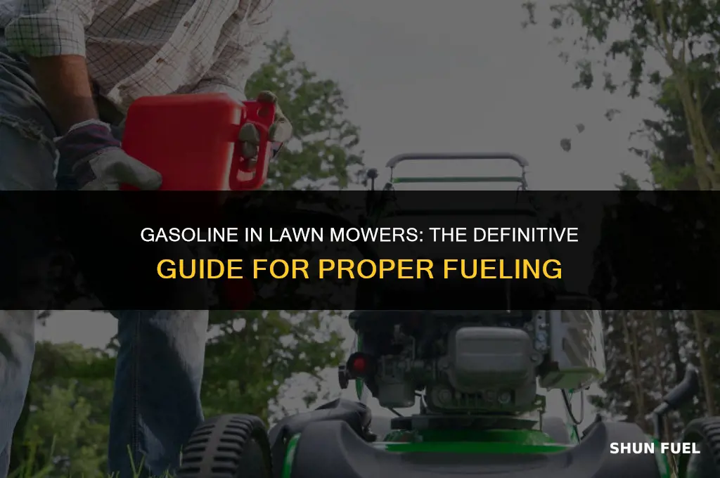 do you put gasoline in a lawn mower
