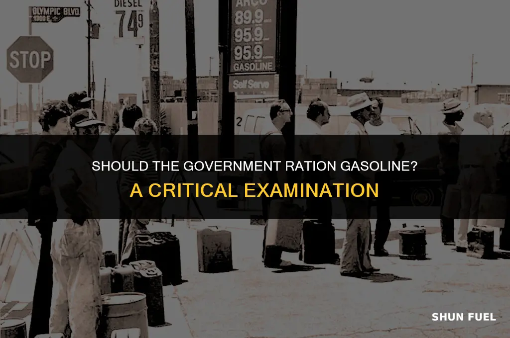 do you think the government should ration scarce gasoline supplies