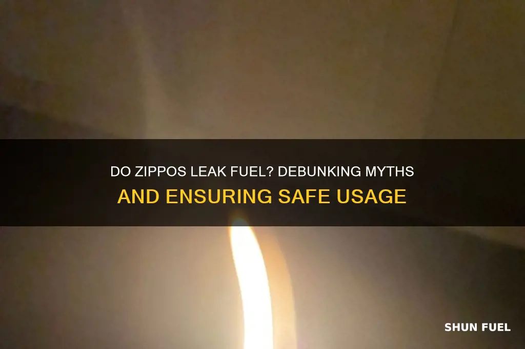 do zippos leak fuel