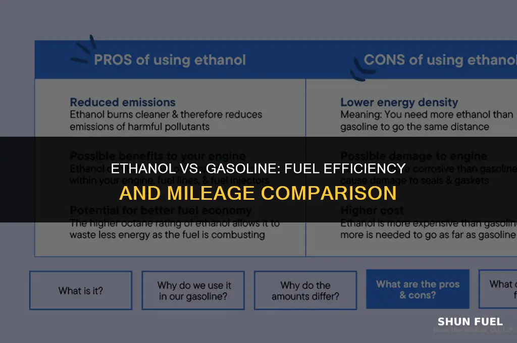 does 100 gasoline run out faster than ethanol