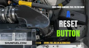 Where is the Reset Button on a 1995 Camaro Fuel Filter?
