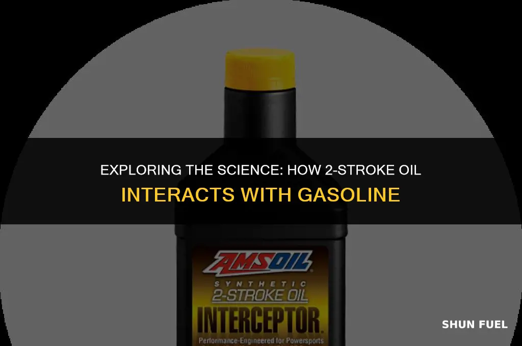 does 2 stroke oil sit on to of gasoline