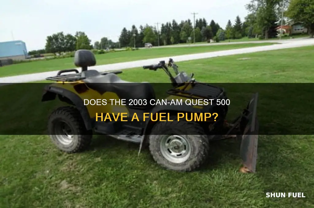 does 2003 can am quest 500 have a fuel pump
