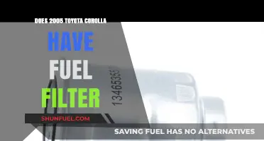 Fuel Filter Presence in 2005 Toyota Corolla