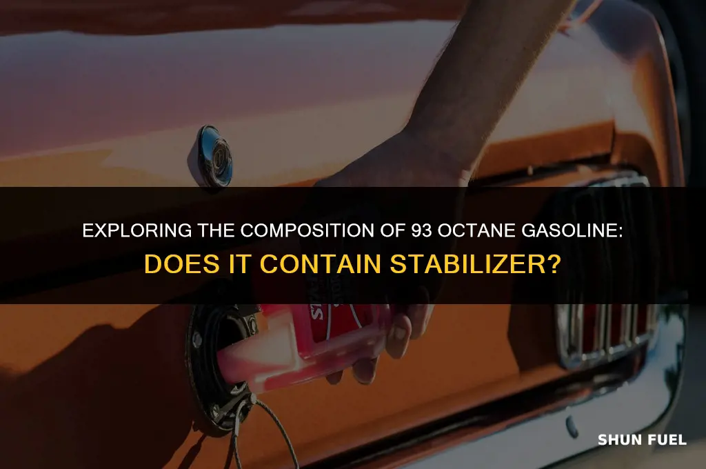 does 93 octane gasoline have stabilizer in it