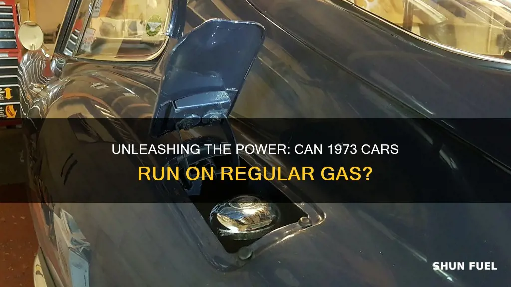 does a 1973 car run on regular fuel