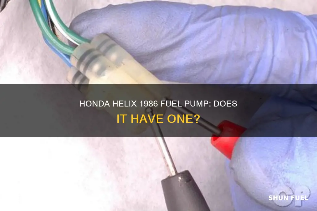 does a 1986 honda helix have a fuel pump
