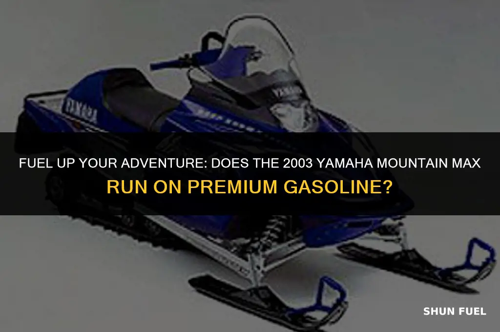does a 2003 700 yamaha mountain max take premium gasoline
