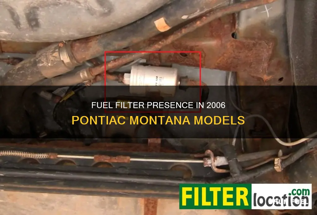 does a 2006 pontiac montana have a fuel filter