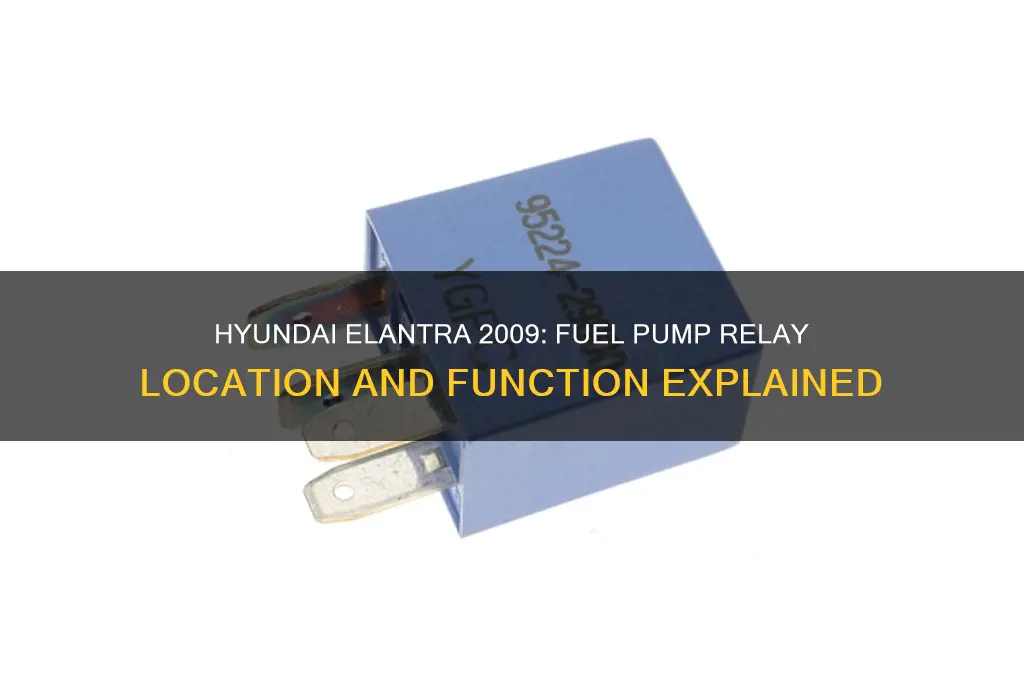 does a 2009 hyundai elantra have a fuel pump relay