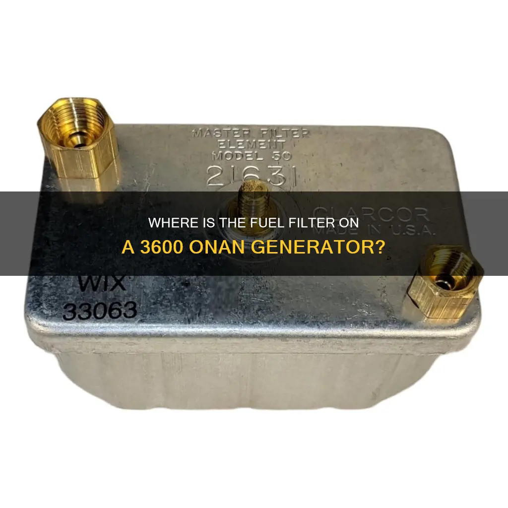 does a 3600 4000 onan generator have a fuel filter