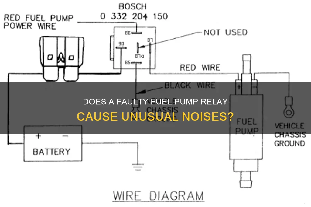 does a bad fuel pump relay make noise