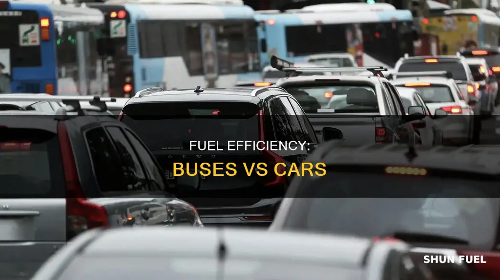 does a bus use more fuel than car