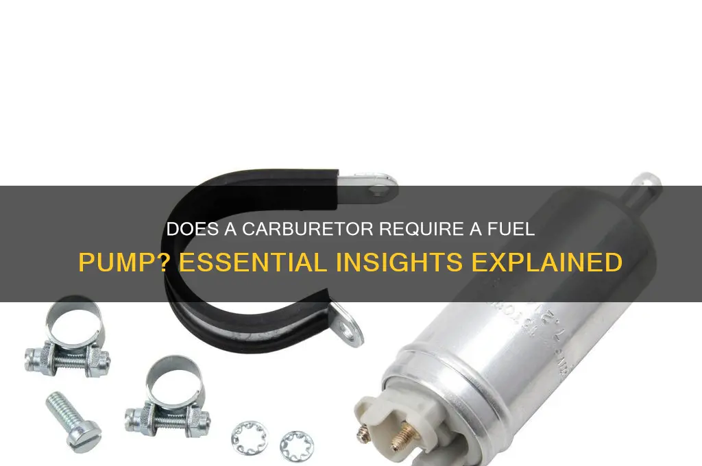 does a carburetor need a fuel pump