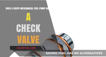 Does a Chevy Mechanical Fuel Pump Have a Check Valve?