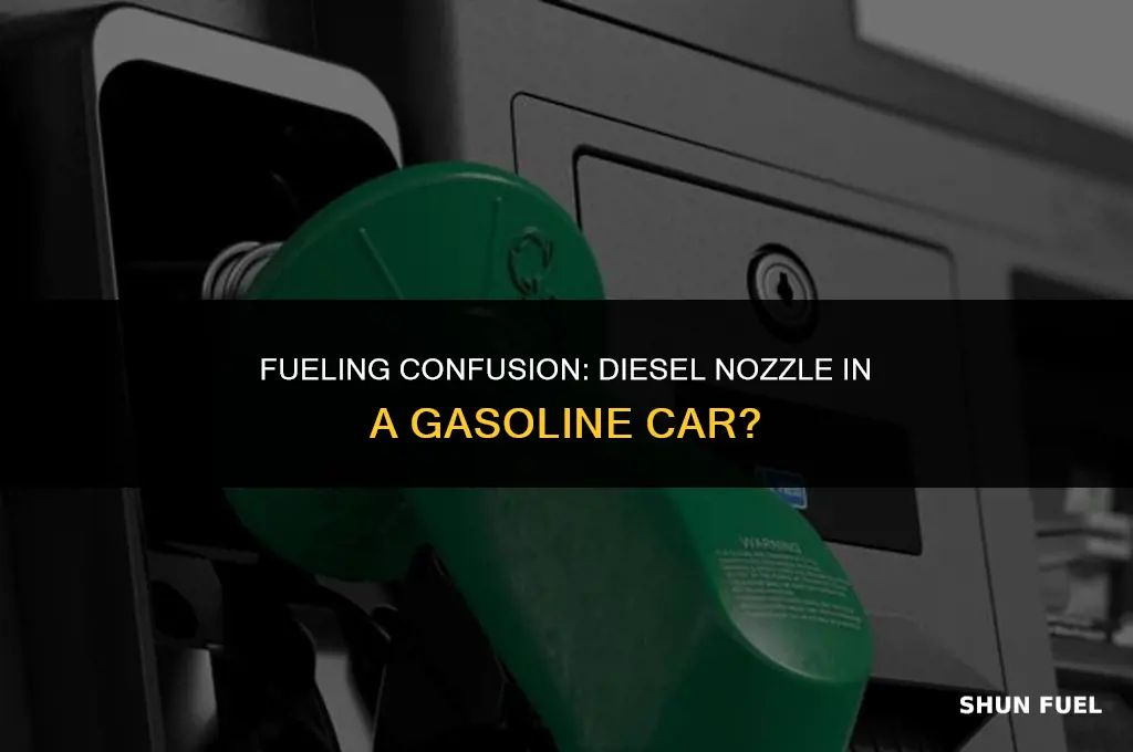 does a diesel pump nozzel fit in a gasoline car
