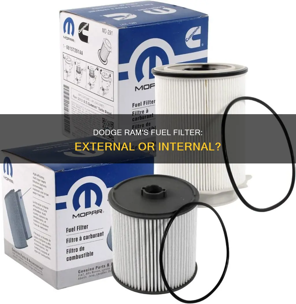 does a dodge ram have an external fuel filter