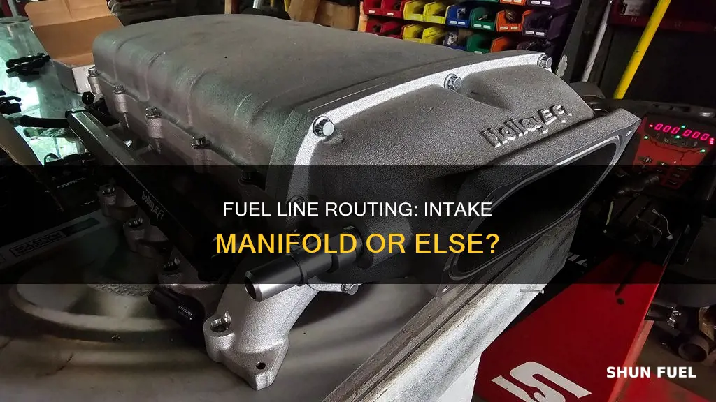 does a fuel line gointo the intake mani