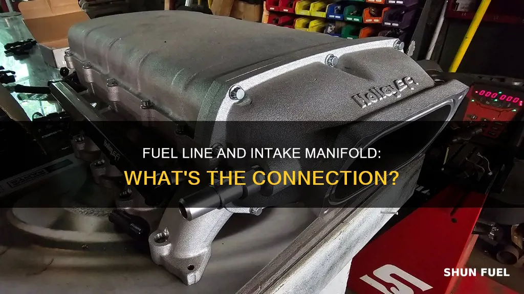does a fuel line gointo the intake mani