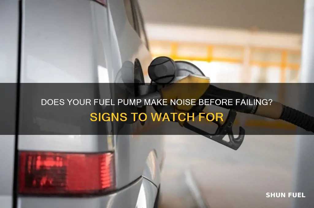 does a fuel pump make noise before it goes out