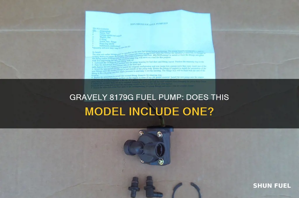 does a gravely 8179g have a fuel pump