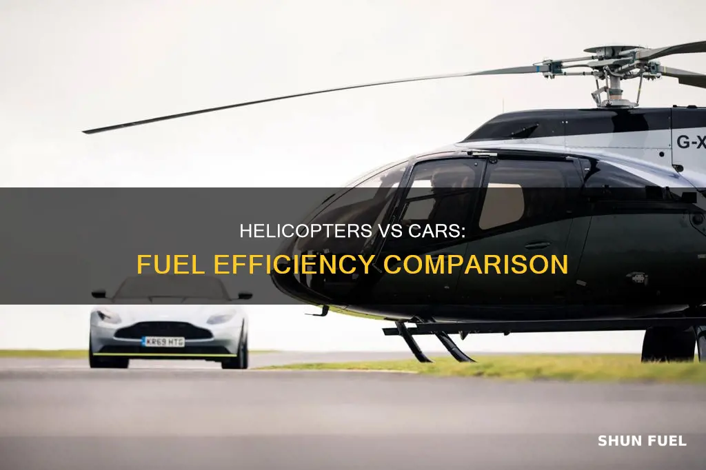 does a helicopter use more fuel than a car
