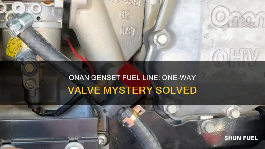 does a onan genset fuel line have oneway valve