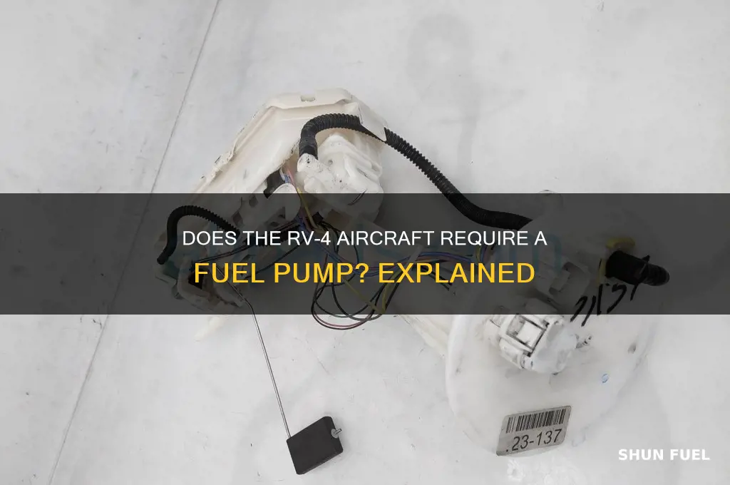 does a rv 4 have a fuel pump