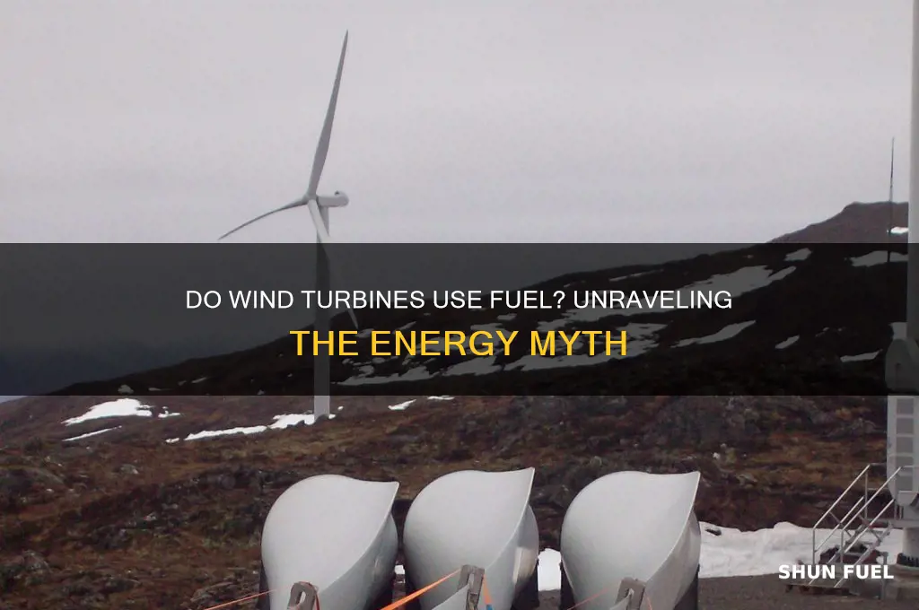 does a wind turbine use fuel