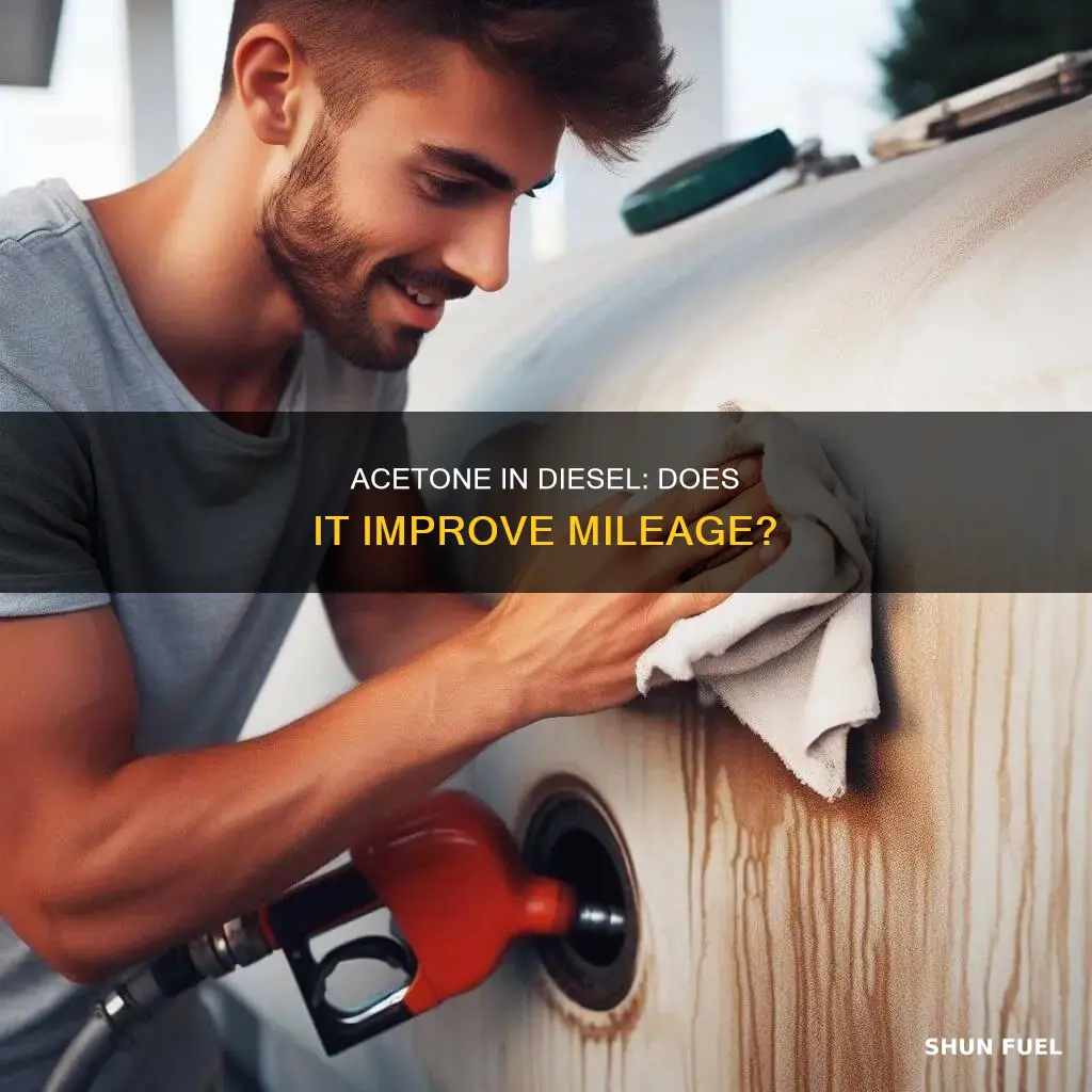 does acetone help fuel milage in diesels
