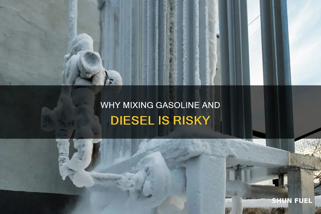 does adding gasoline to diesel fuel keep it from freezing