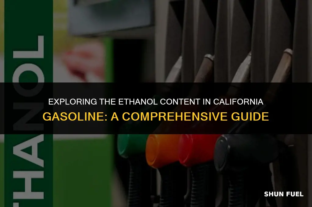 does all california gasoline contain ethanol
