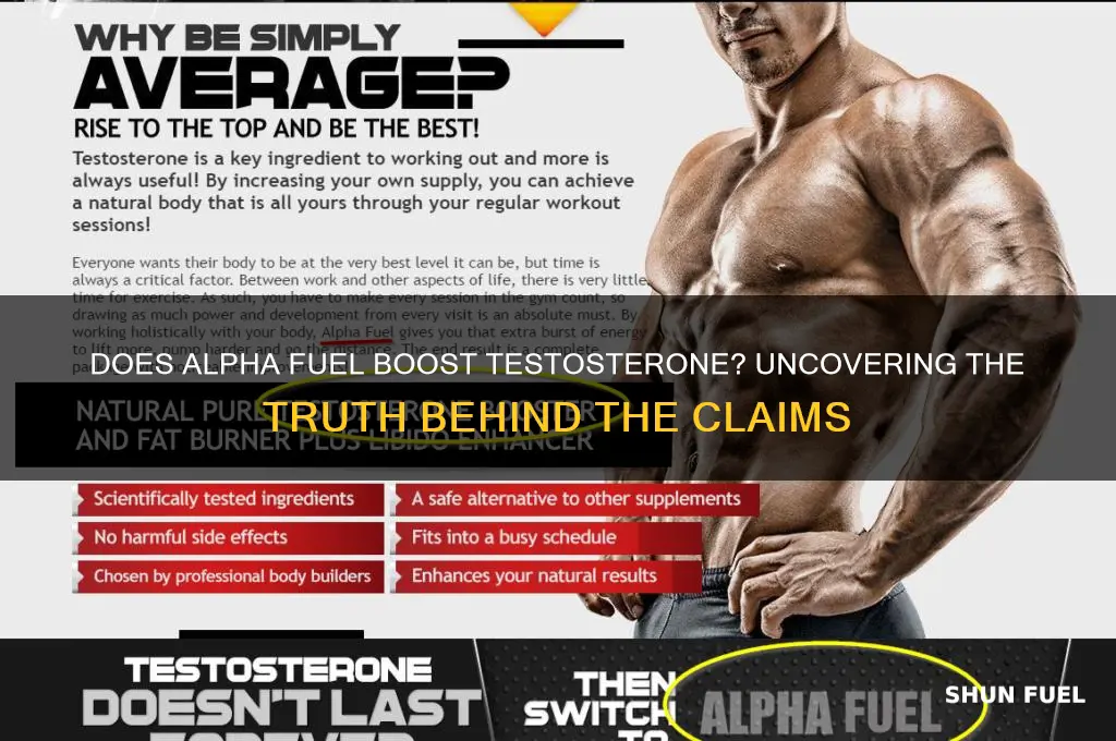 does alpha fuel contain testosterone