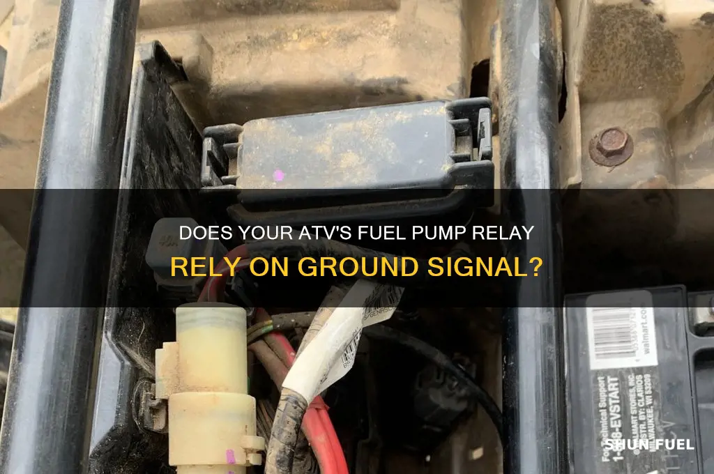 does an atv provide ground signal to fuel pump relay