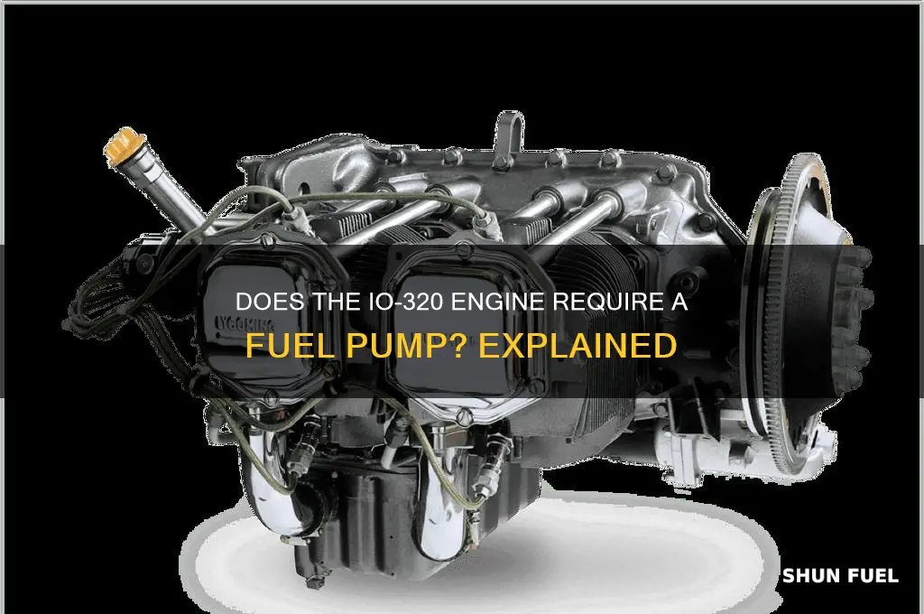 does an io 320 have a fuel pump