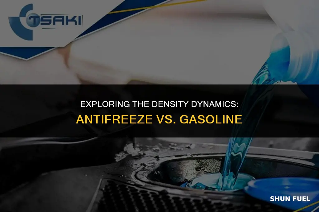 does antifreeze float on top of gasoline
