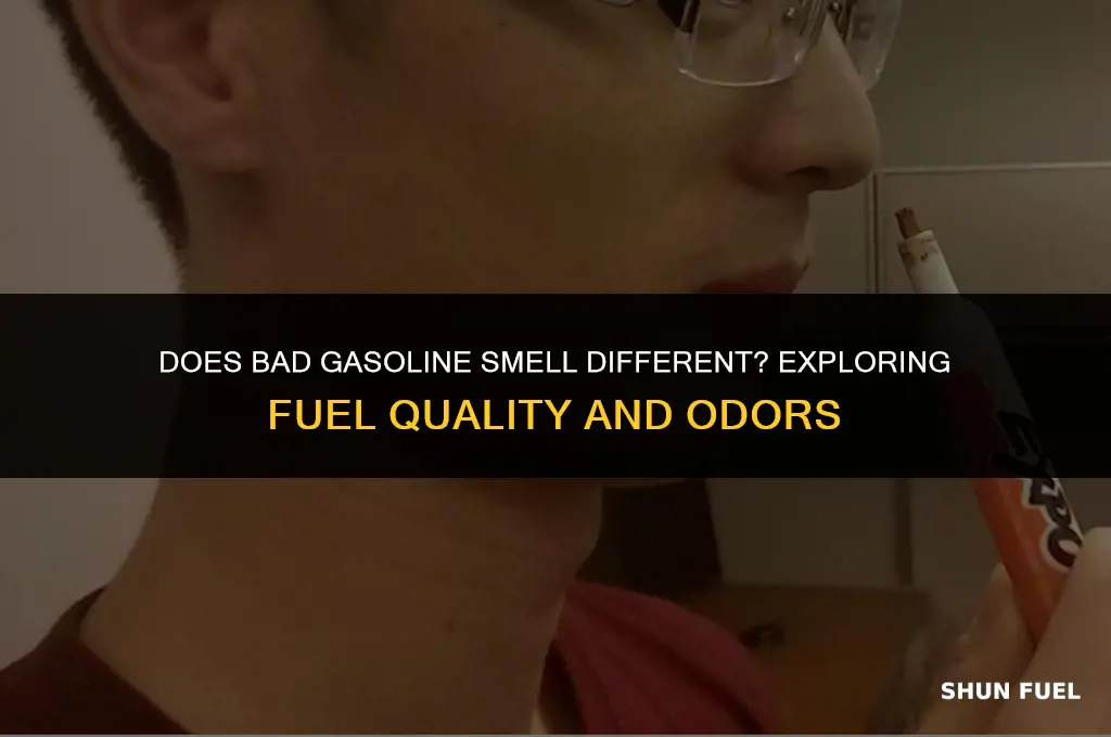 does bad gasoline smell different