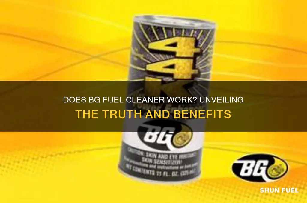does bg fuel cleaner work