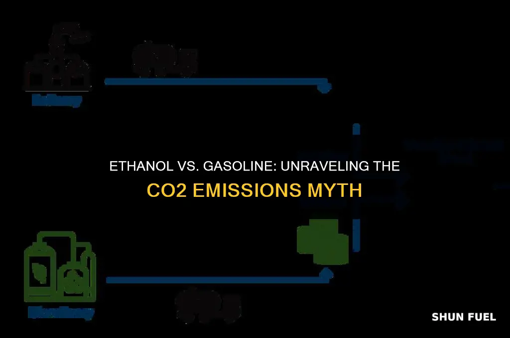 does burning ethanol produce more co2 than gasoline