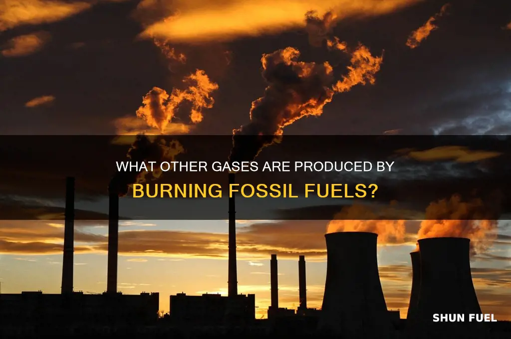 does burning fossil fuels produce other gases beside carbod dioxide