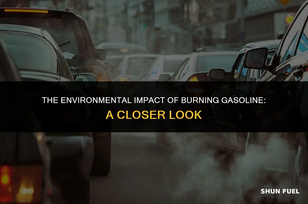 does burning gasoline give off polutants