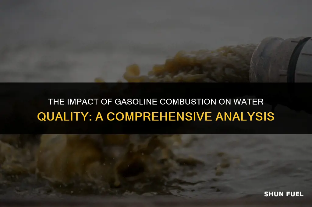 does burning gasoline polute the water