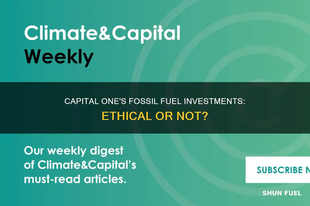 does capitol one invest in fossil fuel