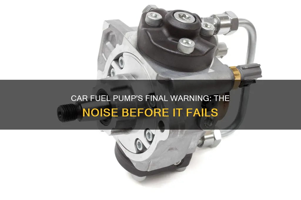 does car fuel pump make noise before it goes out