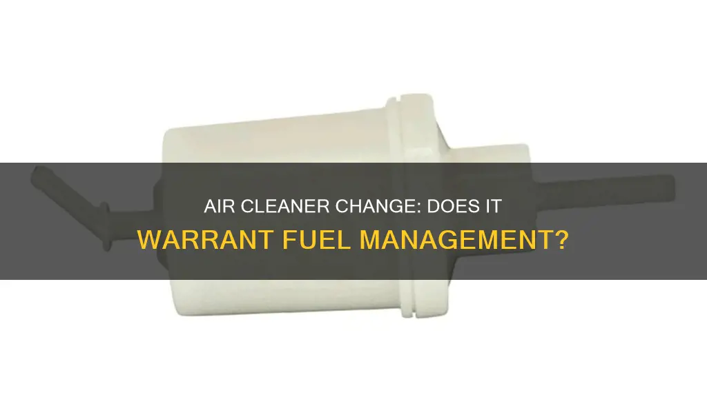 does changing the air cleaner warrant a fuel management